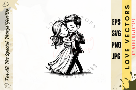 C4282: Capturing Romance in Minimalist Wedding Vectors
