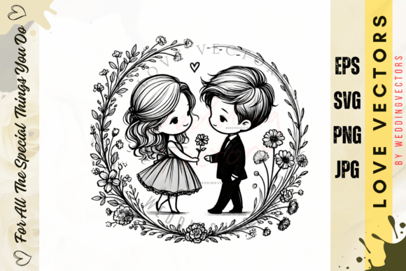 C4652: Capturing Eternal Love in Vector Art