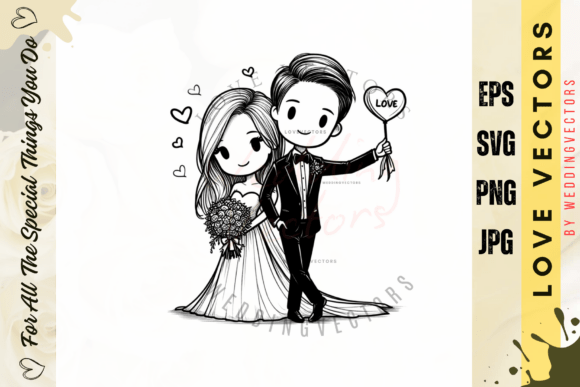 Elegant Wedding & Love Vectors for Timeless Design
