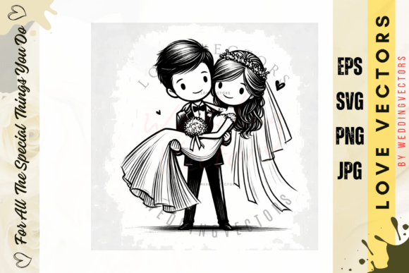 Elegant Wedding Vectors: The C4656 Collection for Romantic Designs