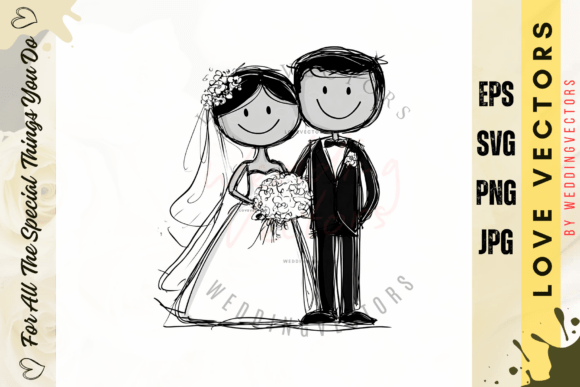 Wedding Couple and Love Vectors - C4300: A Designer's Dream