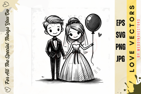 Wedding Couple and Love Vectors - C4731: A Timeless Design Story