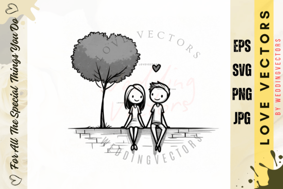 Wedding Couple and Love Vectors - C490: A Designer's Dream for Romantic Projects