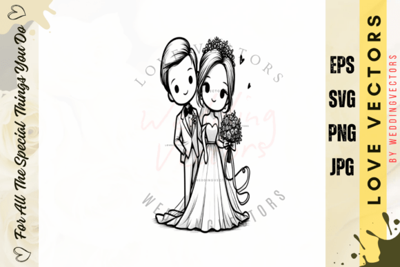 Wedding Couple and Love Vectors: The C4612 Design Collection